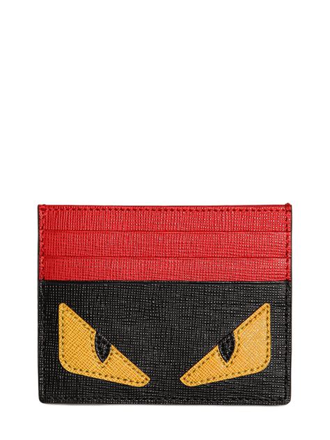 fendi card holder black|Fendi card holder with chain.